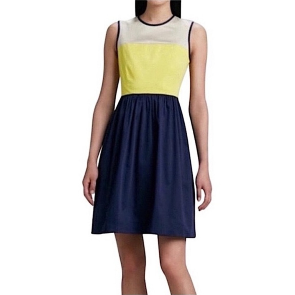 KATE SPADE Cotton Poplin Colorblock A-Line Dress Size 2